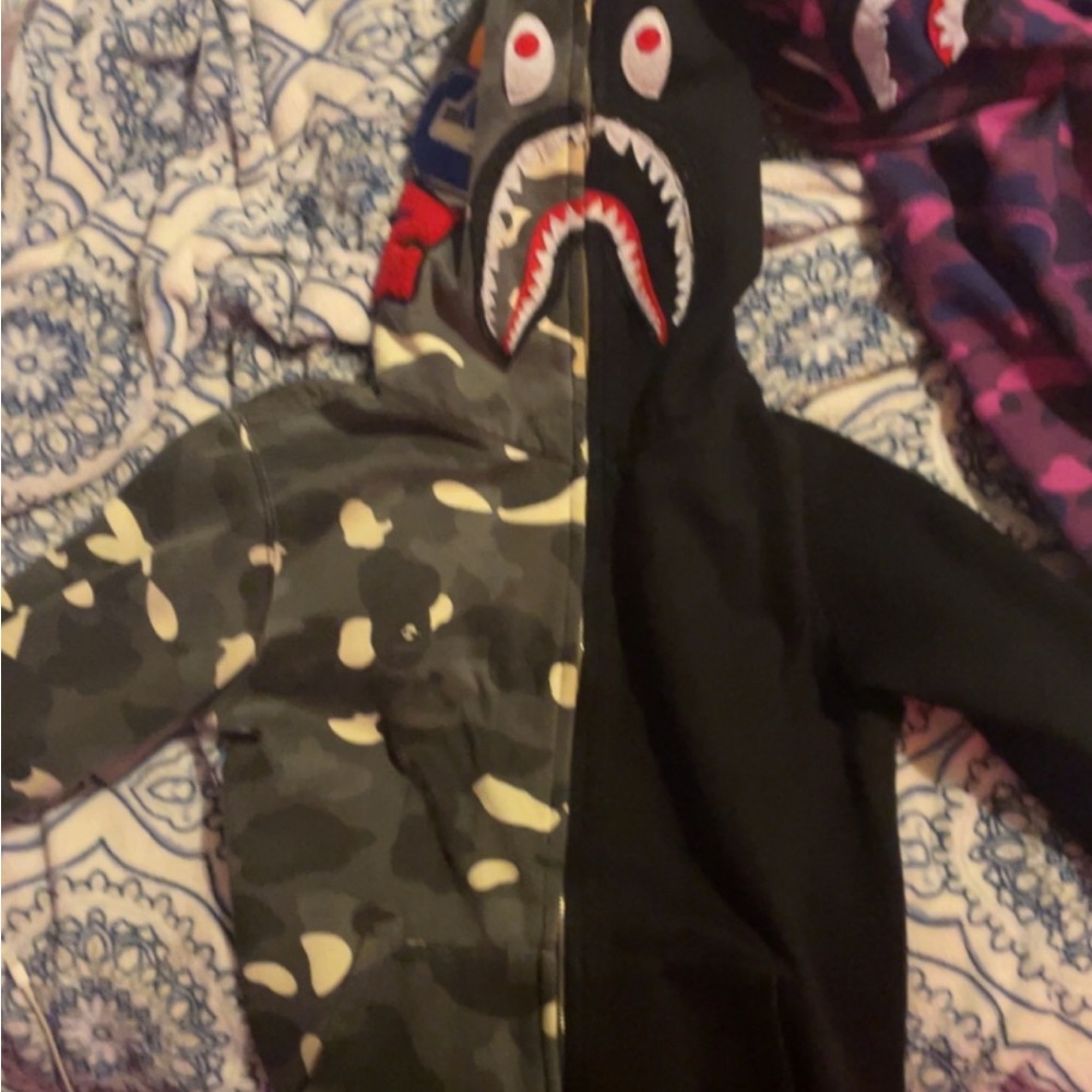 COPY - Half and half bape hoodie